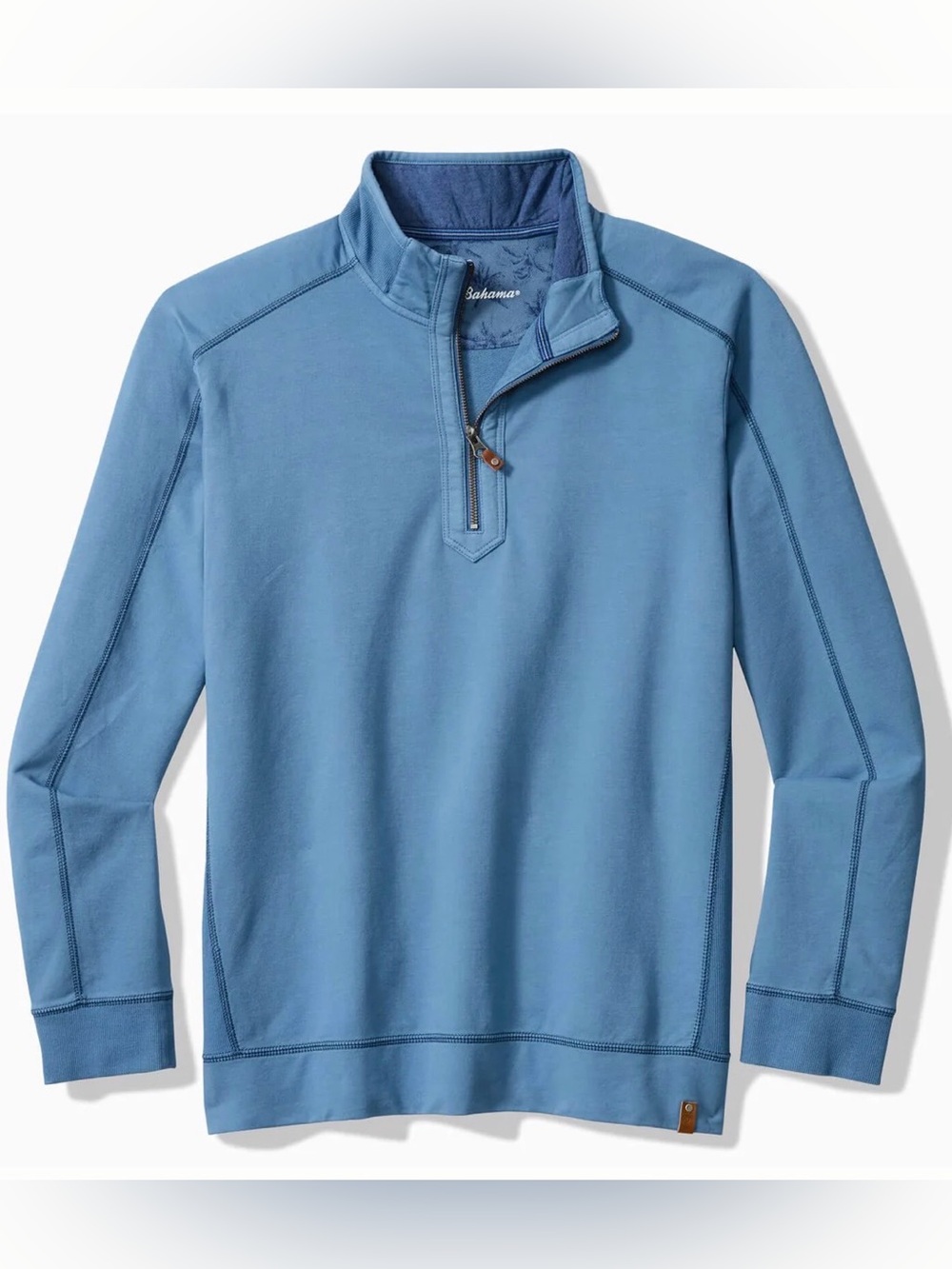 Tommy Bahama Men's Light Blue Half-Zip Pullover